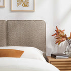 Modway Lindee Boucle Fabric Twin Headboard - Oatmeal-Boucle Fabric Upholstery