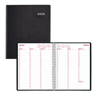 Brownline 2026 DuraFlex Weekly Planner with Textured 2-Piece Poly Cover - 11" x 8-1/2" - Black - English-12-Month: January 2026 to December 2026