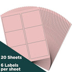 JAM Paper Mailing Address Labels, 3 1/3 x 4, Baby Pink, 2 sets of 120 (4052899g)-Size: 4" x 3 1/3"