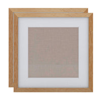 Decent Living - Cadres photo en bois massif - Teck doré - 16x16pouce - Paquet de 2-Bois massif 100 % naturel (Okan/Teck)