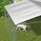 PawHut Outdoor Heavy Duty Dog Kennel - 15.1' x 15.1' x 7.5' - Silver-Suitable for dogs, rabbits, ducks, chickens and other similar sized pets NOTE: The product is large and relatively heavy, so it is recommended that 2-3 people install it.