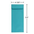 JAM Paper Enveloppes-pochettes Brite Hue en papier recyclé avec fermeture gommée, 4 1/8 x 9 1/2 po, bleu mer, 1000/paquet-Ouverture : au sommet