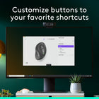 Logitech Signature Plus M750 L Wireless Mouse - For Large Hands - Graphite -Customizable side buttons: Customize the side buttons on the computer mouse with Logitech Options+, available on Windows and macOS, to your favorite shortcuts -like back/forward or copy/paste