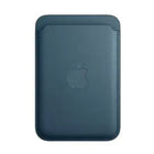 Apple FineWoven Wallet with MagSafe for iPhone - Pacific Blue-The FineWoven wallet supports up to three cards and is shielded so it’s safe for credit cards