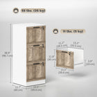 HOMCOM 3-Drawer Filing Cabinet with Lock - White-Adjustable rails fit A4 and letter files, keeping documents organized

