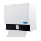 Frost Towel Cabinet - White-Universal towel dispenser will accept all standard single fold and roll towels (max. 6" diameter and up to 10" long)
