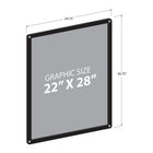 Azar - Porte-affiche en plastique à chargement latéral vertical/horizontal pour vitrine - Transparent-Orientation paysage ou portrait