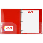JAM Paper - Mini classeur en plastique de 2 -5 cm - rouge - 3 anneaux-Les larges panneaux avant et arrière recouvrent entièrement les intercalaires et protège-pages standard. Nos classeurs à 3 anneaux métalliques sont dotés de deux boutons pour une ouverture et une fermeture faciles, ainsi que d'une pochette pratique sur le rabat intérieur.