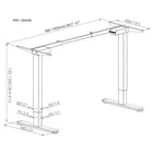 Uplite - Cadre de bureau électrique assis-debout à double moteur - Noir-Dimensions du cadre (debout) : 67" (L) x 19,5" (l) x 47,2" (H)