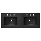 Modway Isle 48" Double Bathroom Vanity Cabinet - White/Black-Adjustable Storage Shelf