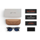 Ray-Ban Meta - Lunettes Wayfarer Gen 2 AI - Verres Transitions Saphir - Monture Gris Transparent Brillant-Haut-parleurs discrètes à oreilles ouvertes et réseau personnalisé de 5 micros
