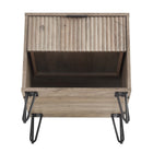Manhattan Comfort DUMBO 20.07" Modern 1-Drawer Nightstand - Rustic Grey-10