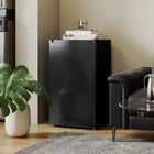 HOMCOM Compact Mini Freezer with Adjustable Temperature - 2.1 cu. ft. - Black-Manual defrost setting ensures hassle-free cleaning