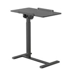 Uplite Height Adjustable Mobile Desk - Sit-Stand Tilting Overbed Table with Wheels - Black-Ergonomic top (27.5" x 15.75" / 70x40cm) fits almost any size of laptop or tablet. Finished in clean white, the tabletop is splash-resistant and easy to clean