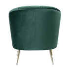 Manhattan Comfort - Rosemont fauteuil d’appoint moderne du milieu du siècle de 32,28 po en velours vert et or, lot de 2-30,31 po L x 23 po l x 34,84 po H