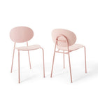 Modway Palette Dining Side Chair - Pink - 2 Pack-Stackable Side Chair Set of 2