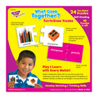 TREND What Goes Together? Fun-to-Know Puzzles -Durable, 3" x 3" pieces. Sturdy storage box. Photos for real-life learning.