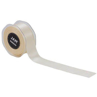 JAM Paper Double Faced Satin Ribbon - 1 1/2" W x 25 yd. - Ivory-Colour: Ivory