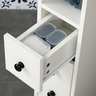 Kleankin Slim Mobile Bathroom Storage Cabinet on Wheels - White-Maximum load 33 lb, assembly required