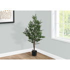 Monarch Specialties - Plante Artificielle - 47 po H - Acacia - Mis En Pot - Soie - Feuilles Vertes - Pot Noir-660 feuilles réglables, d'un vert riche, créent une apparence très réaliste