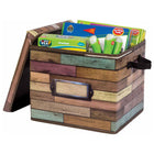 Teacher Created Resources Storage Box - Reclaimed Wood Design - 2 Pack-Folds for easy storage