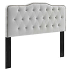 Modway Sophia Tufted Performance Velvet Twin Headboard - Light Grey-Tufted Twin Headboard