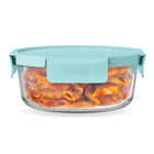 Bentgo - Boîte de conservation en verre étanche - 970 ml - Bleu clair-Fabriqué en verre borosilicate de qualité supérieure résistant aux chocs thermiques, vous pouvez ainsi congeler et chauffer les récipients en toute confiance