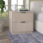 Hudson&Canal Yarden 24" Nightstand - Alder White-Base, top, and drawers are crafted of sturdy MDF in an alder white finish