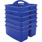 Teacher Created Resources - Caddy de rangement en plastique bleu, paquet de 6-Ces paniers de rangement sont un fourre-tout pratique pour vos marqueurs, calculatrices, minuteries, matériel de manipulation et bien d'autres petits objets que vous souhaitez garder à portée de main.