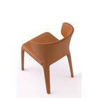 Manhattan Comfort - Lot de 2 chaises de salle à manger Conrad 52 cm style mid-century modern, revêtement en similicuir, coloris Saddle-21,26 po L x 23 po l x 30,71 po H