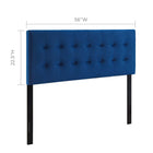 Modway Emily Biscuit Tufted Performance Velvet Full Headboard - Navy-Velvet Polyester Upholstery