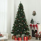 HOMCOM - Sapin de Noël artificiel de 9 pieds avec ouverture automatique - vert-Installation rapide et facile grâce à la construction de charnières et à la conception de sections, environ 45 à 60 minutes  