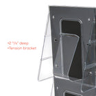 Deflecto Stand-Tall Pre-Assembled Wall Systems - 4 Compartments - Magazine Size - Clear-Two rows, Four compartments