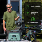 Yoshino B660 SST Solid-State Portable 660W Continuous Power Station-POWER ON THE GO - Whether you are out on an adventure, tailgating, or in the middle of an emergency, this portable power station weighs only 16.9 lbs. and provides a great source of power. Featuring a built-in aluminum carry handle and mobile app for remote access - connecting via Wi-Fi or Bluetooth. Quiet with zero gas emissions and harmful fumes, keeping you connected, always.
