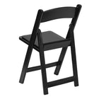 Flash Furniture – Chaise pliante en résine HERCULES, capacité de 1000 lb, siège en vinyle rembourré, noir (LEL1BLACK)-Finition de cadre en noir