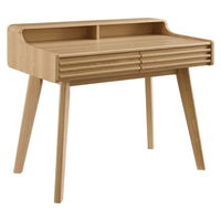 Modway Render 39.5" Writing Desk - Oak-Mid-Century Writing Desk