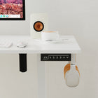 ShoppingAll Height Adjustable Electric Standing Desk with Splice 48 x 24 Inch Tabletop Board - White-1 Year Limited Manufacturer Warranty