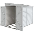 Outsunny - Abri de rangement extérieur en acier 4,6 pi x 9 pi - blanc-Deux fentes de ventilation pour garder l'intérieur sec et frais  
