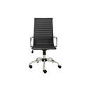 Plata Import Toni High Back Office Chair, Black (LS-3010-BLACK)-Polyurethane Coating