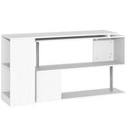 HOMCOM 55" L-Shaped Desk - White-Space saving l-shaped computer desk ideal for your office, bedroom, dorm 