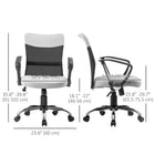 Vinsetto Ergonomic Home Office Chair with Armrests and Mesh Backrest-The mesh fabric and linen-feel fabric are breathable and soft