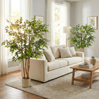 HOMCOM 5' Artificial Banyan Tree - Green - 2 Pack-Features bendable branches, letting you easily customise the tree's overall shape 