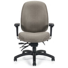Global Granada Deluxe Medium Back Multi-Tilter Office Chair - Light Grey-Tension adjustment allows you to rock comfortably, without heavy pushing, reducing muscle fatigue