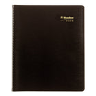 Blueline 2025-2026 Essential 16-Month Monthly Planner - 11" x 9-1/16" - Black - Bilingual-Twin-wire binding with flexible cover