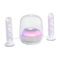 Harman Kardon SoundSticks 5 2.1-Channel Bluetooth Speaker with HDMI - White-Extraordinary sound with 3-way speaker design