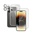 PanzerGlass 3-in-1 Protection Bundle for iPhone 14 Pro - Clear-3-in-1 bundle includes a screen protector, a case & a camera lens protector