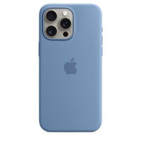 Apple - Étui en silicone avec MagSafe pour iPhone 15 Pro Max - Bleu hiver-Compatibilité des modèles : Apple iPhone 15 Pro Max