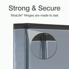 Cardinal XtraLife ClearVue Locking D-Ring Binder, Black, 1”-Black