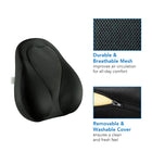 Mount-It! Ergo Collection Memory Foam Curved Back Support - Black-Filling: Memory foam