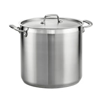 Tramontina - Marmite couverte de 20 Qt en acier inoxydable Gourmet-Base à 3 couches impactée en acier inoxydable 18/10 premium